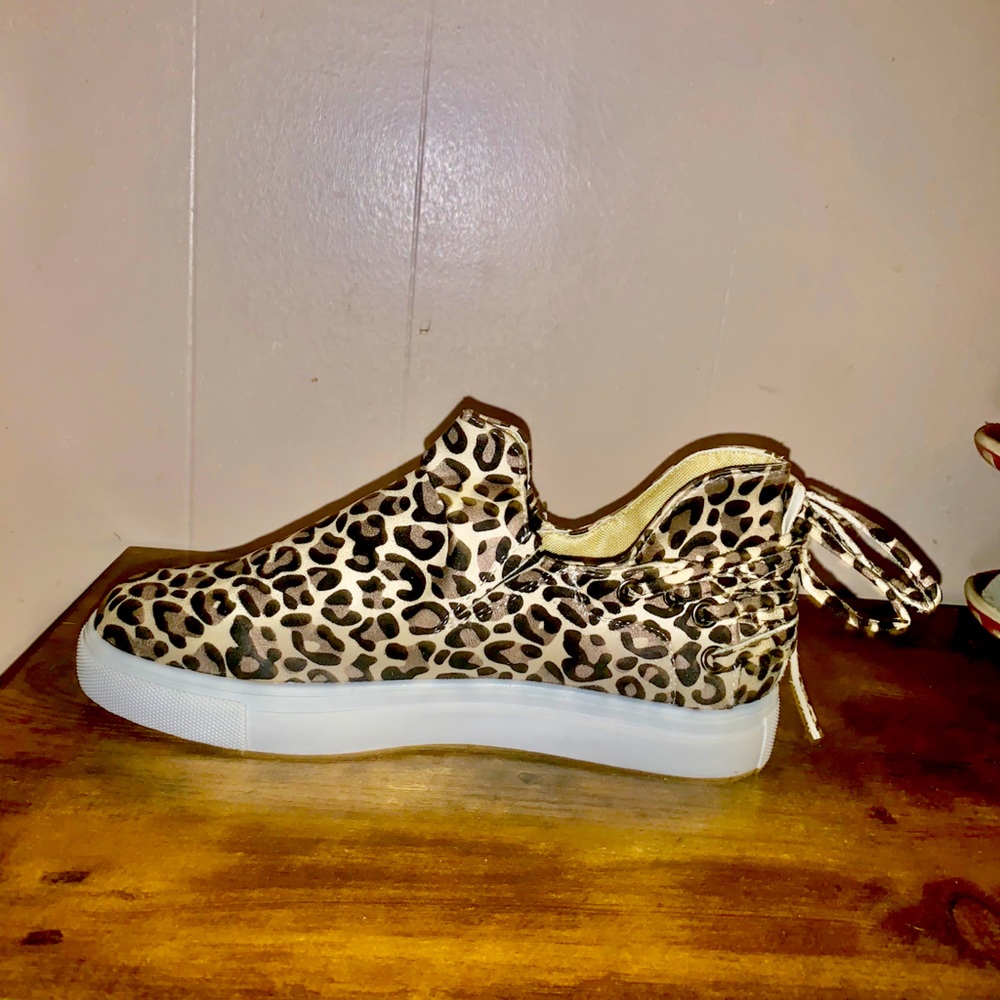 Leopard slip on sneaker